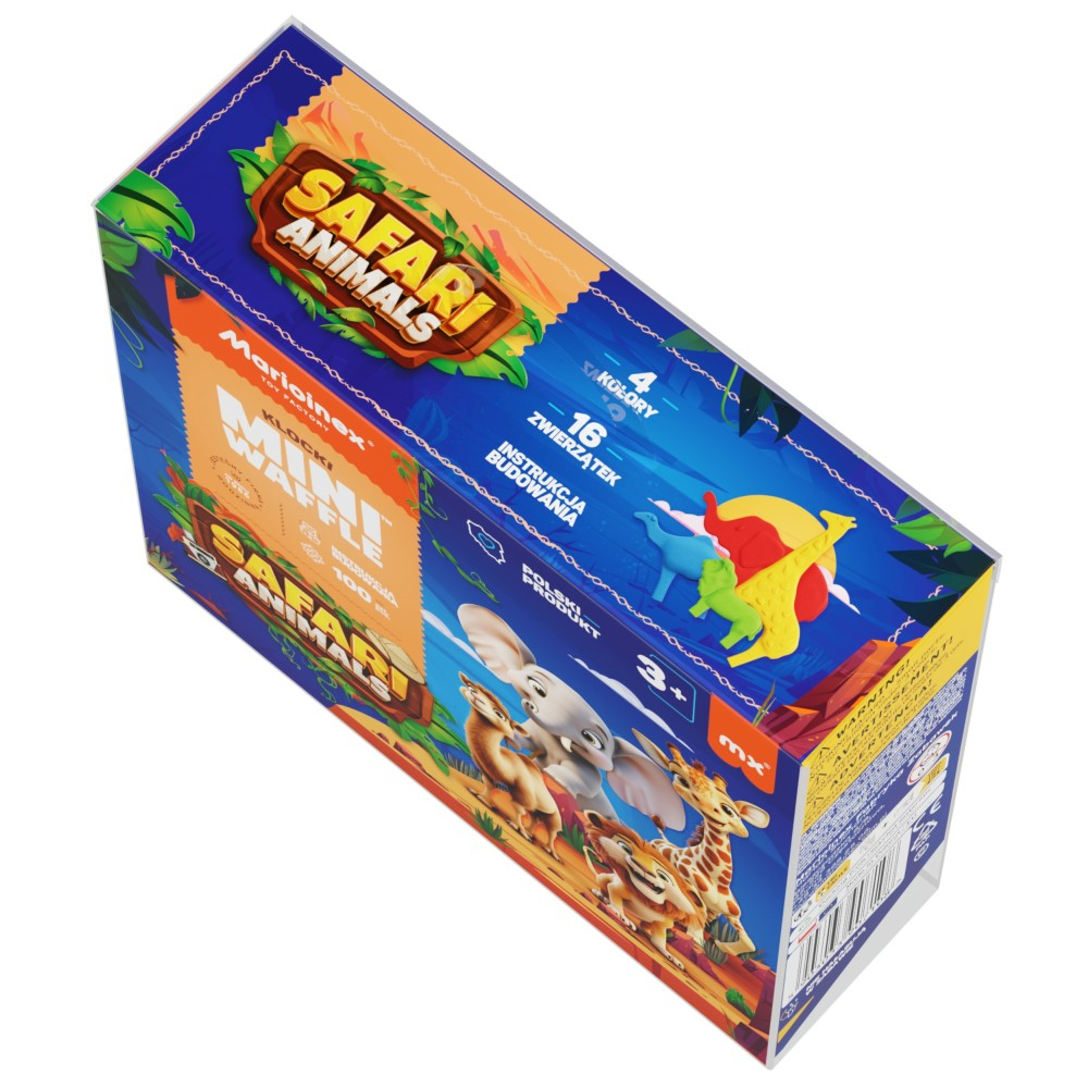 Marioinex - Конструктор Mini Waffle Животные Animals Safari 100 элементов 907108