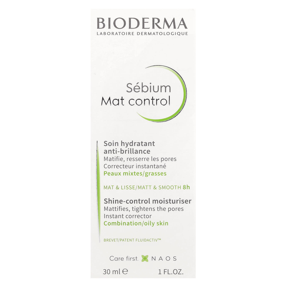 Bioderma, Sebium, увлажняющее средство для контроля блеска, 30 мл (1 жидк. унц.)