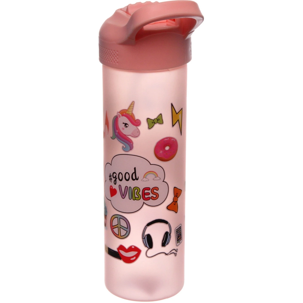 Бутылка питьевая пластиковая 650мл «Летние игры» матовая, микс цветов