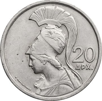 20 драхмы 1973 Греция, Хунта