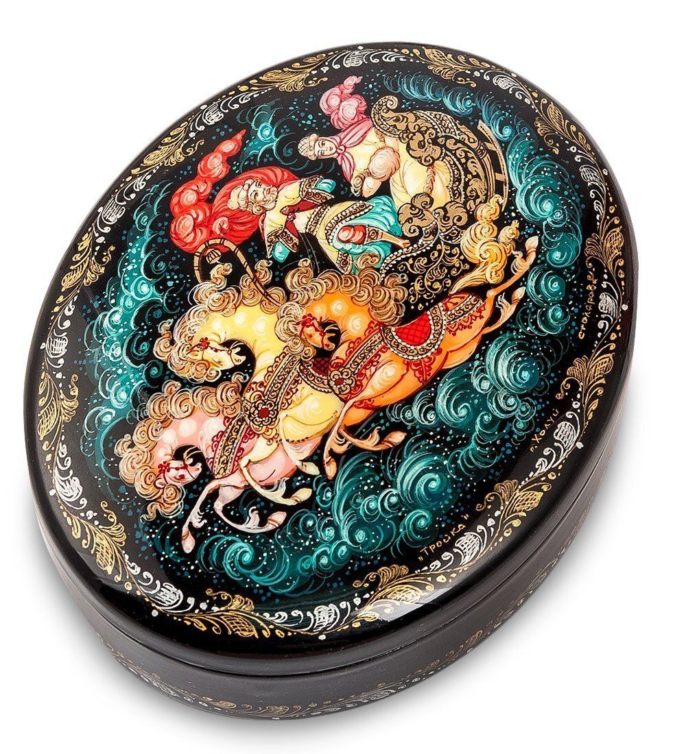 Народные промыслы ШК-45/ 5 Шкатулка «Тройка» Столярова