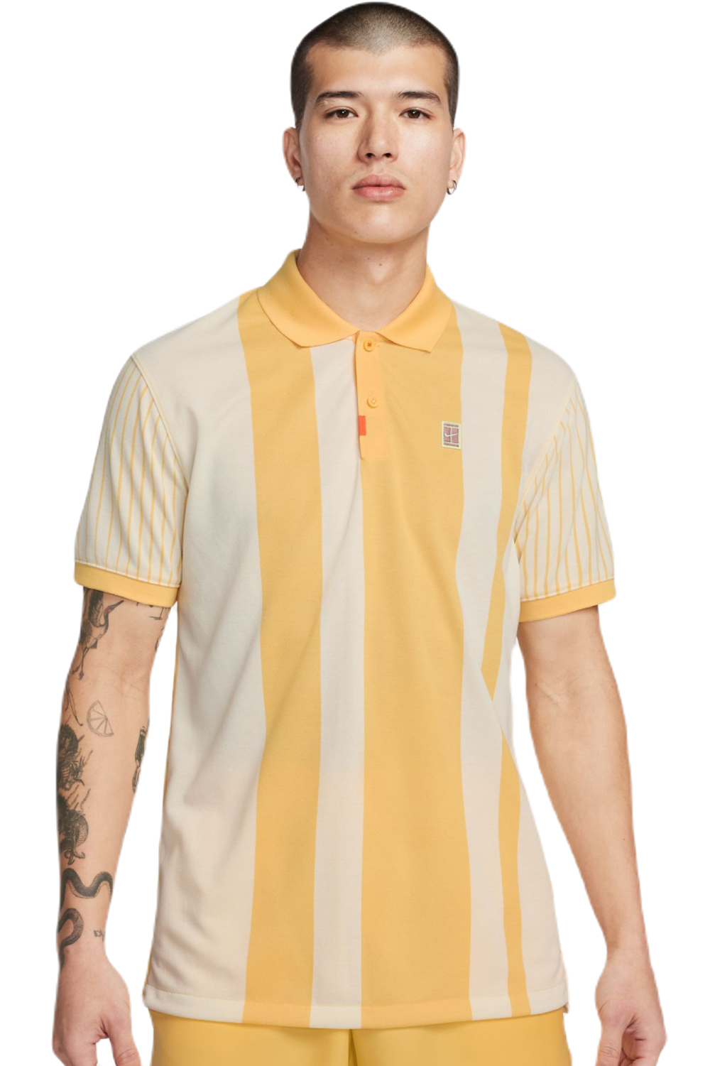Мужское теннисное поло Nike Polo Dri-Fit Heritage Print - желтый