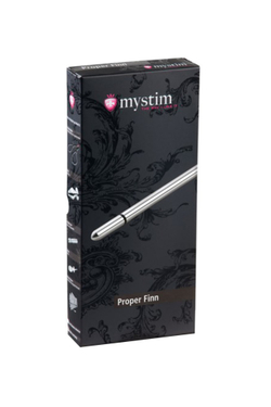 Электростимулятор уретры Mystim Proper Finn, хирургическая сталь, серебряный, 20 см