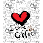 Пакет ПЭ с вырубной ручкой 36+3см(Время кофе) Артпласт (х50 (комплект 50 шт)