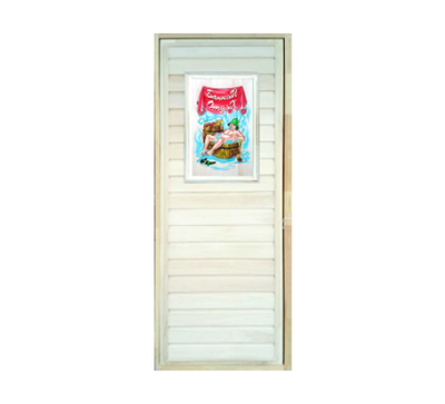 Дверь глухая с панно 2D "Банный отдых"