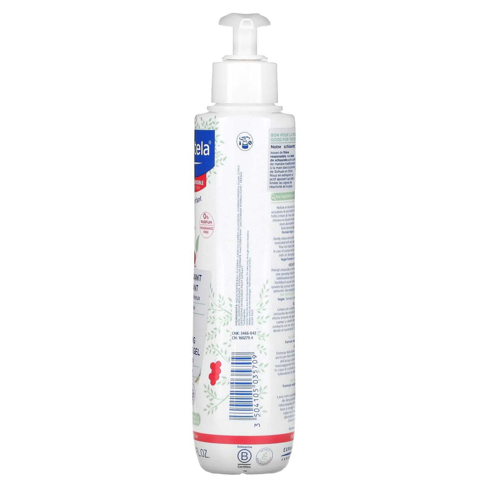 Mustela, Успокаивающий очищающий гель с лимонником, без отдушек, 300 мл (10,14 жидк. унц.)