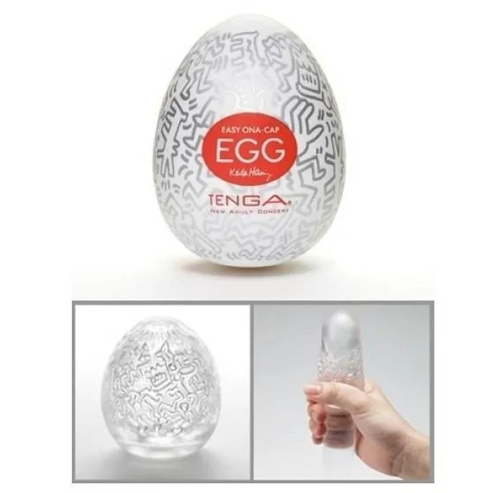 Мастурбатор-яйцо Tenga Keith Haring Easy Beat Party