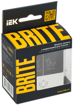 BRITE Кнопка звонка с индикацией для отелей 10А ВС10-1-9-БрЖ жемчуг IEK