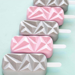 Форма силиконовая  «Эскимо с Гранями », 4 ячейки