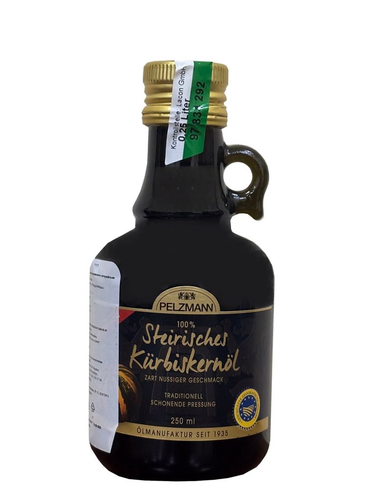 250 мл Масло Pelzmann Kurbiskernol кувшин из семечек штирийской тыквы, нерафинированное