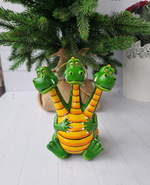 Змей горыныч ёлочная игрушка из фарфора