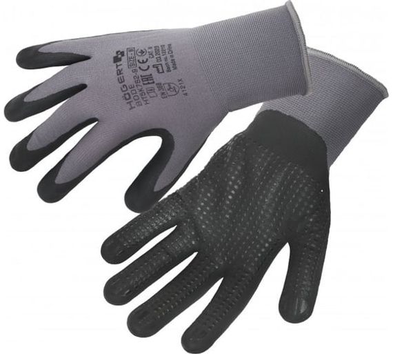Перчатки рабочие из нейлона/спандекса покрытые микропористым нитрилом BODE Högert, арт. HT5K762