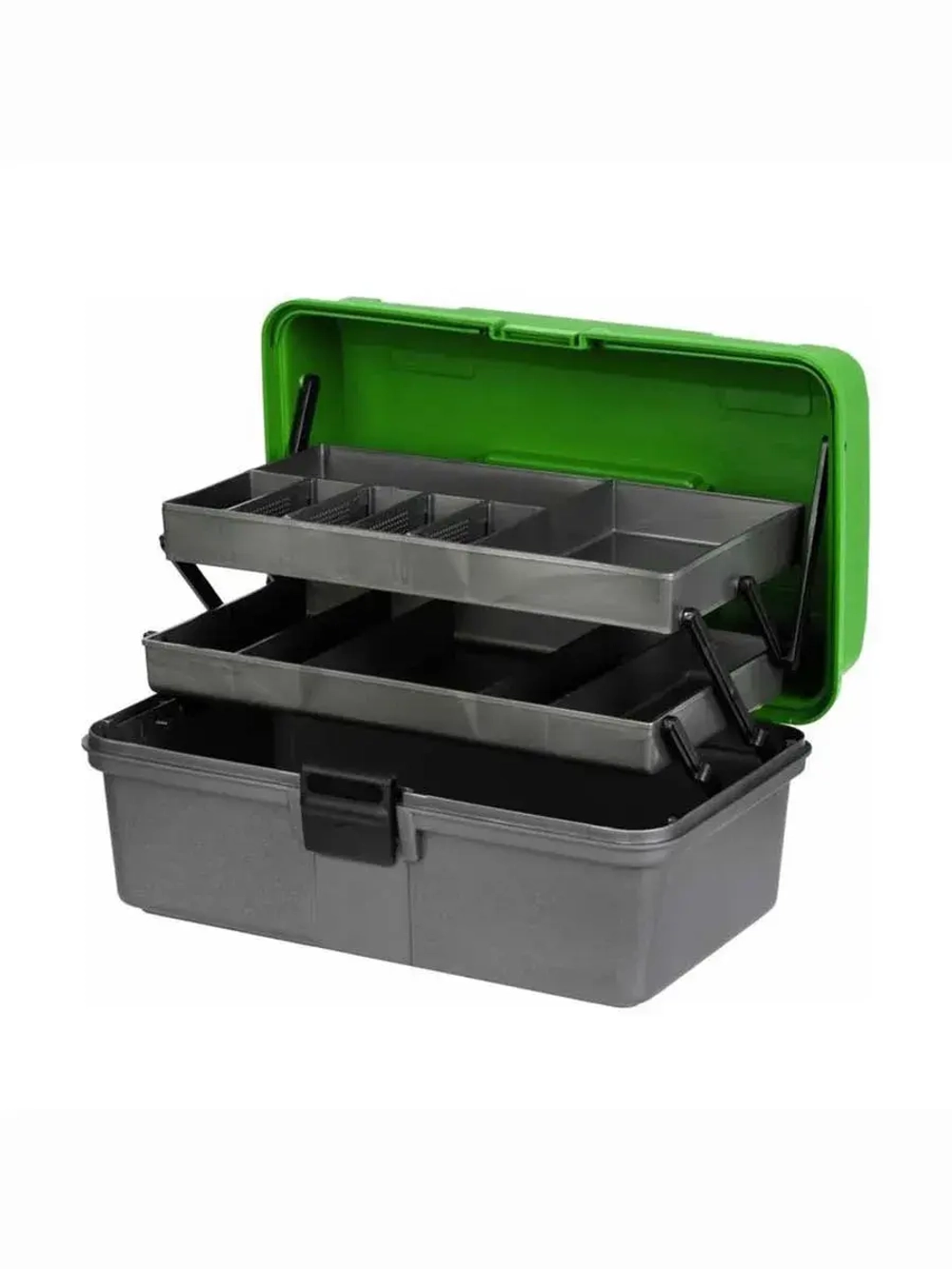 Ящик рыболовный для хранения снастей двухполочный синий