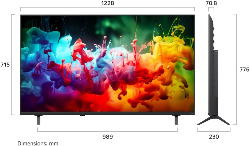 Телевизор LED LG 55" 55QNED70B6C.ARUG черный титан 4K Ultra HD 60Hz DVB-T DVB-T2 DVB-C DVB-S DVB-S2 USB WiFi Smart TV (RUS)