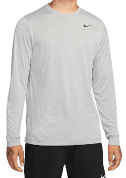 Теннисная футболка Nike Dri-Fit Legend Long Sleeve Fitness Top - tumbled grey/silver/black