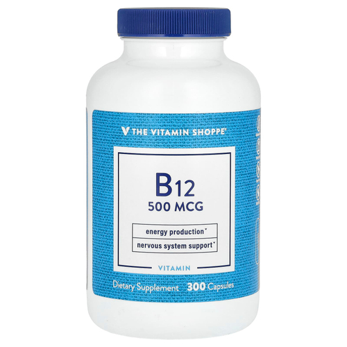 The Vitamin Shoppe, Витамин B12, 500 мкг, 300 капсул