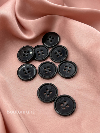 Пуговицы ДИ. на прокол черные с белыми прожилками