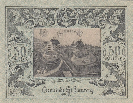 Австрия 50 геллеров 1920 Санкт-Лоренц aUNC