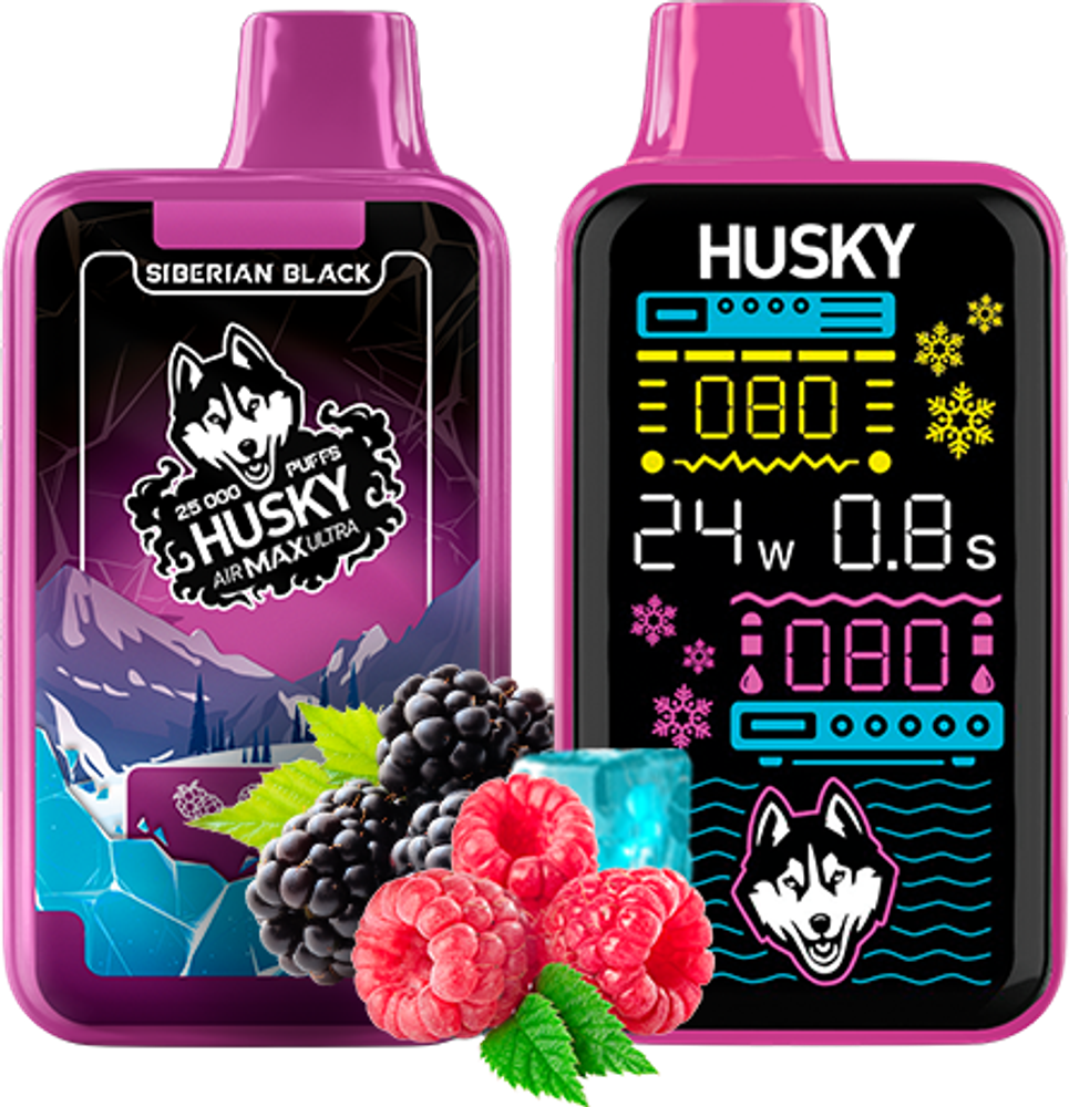 Одноразовая электронная сигарета Husky Air Max Ultra - Siberian Black (25000 затяжек) Одноразовая электронная сигарета Husky Air Max Ultra - Siberian Black (25000 затяжек)
