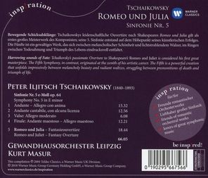 Kurt Masur / Tschaikowsky: Romeo Und Julia - Sinfonie Nr. 5 (CD)