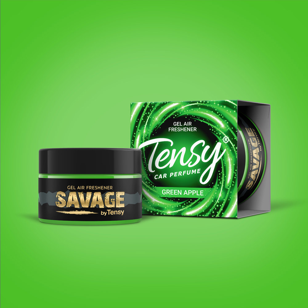 Ароматизатор "Tensy" на панель банка Green apple (40шт/кор)