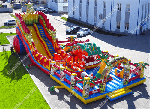 Профессиональный надувной батут "Гранд-саванна" 17*10*9 м