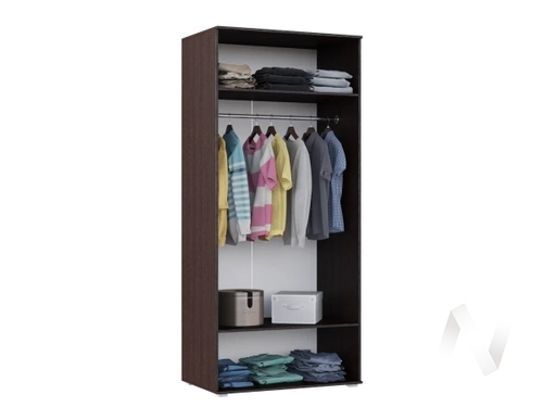 Шкаф 2-х ств. Спальня Ким (венге/белый глянец холодный)