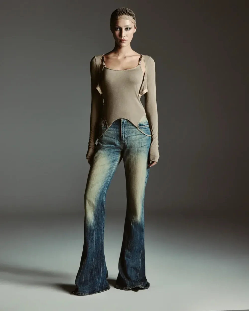 Болеро вторая кожа, Серо-Бежевое