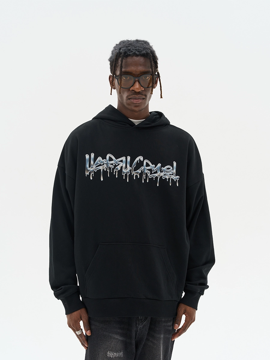 Худи HARSHandCRUEL "Liquid Metal" Oversized Hoodie