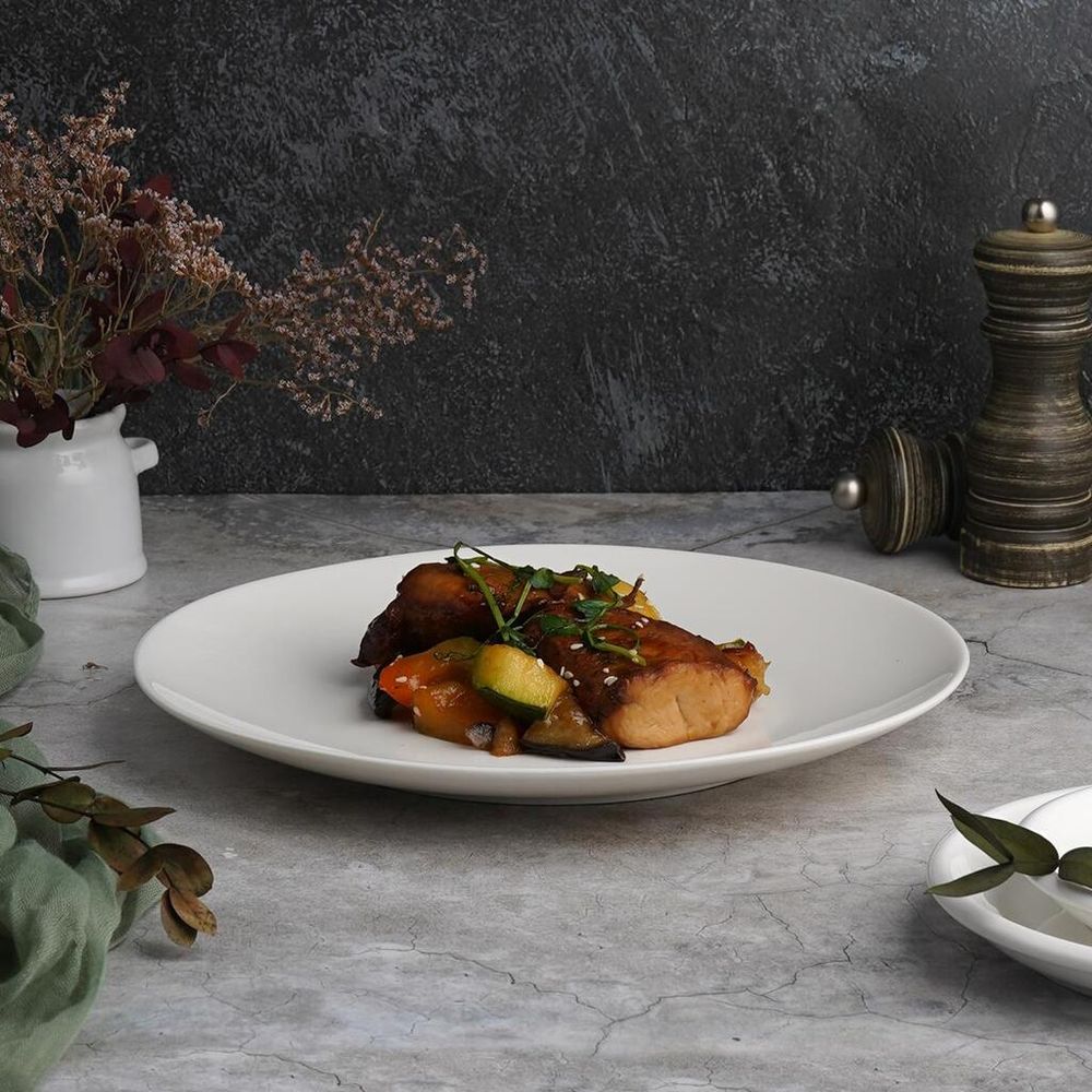 Тарелка d 25,5 см без борта белая фарфор P.L. Proff Cuisine [6]