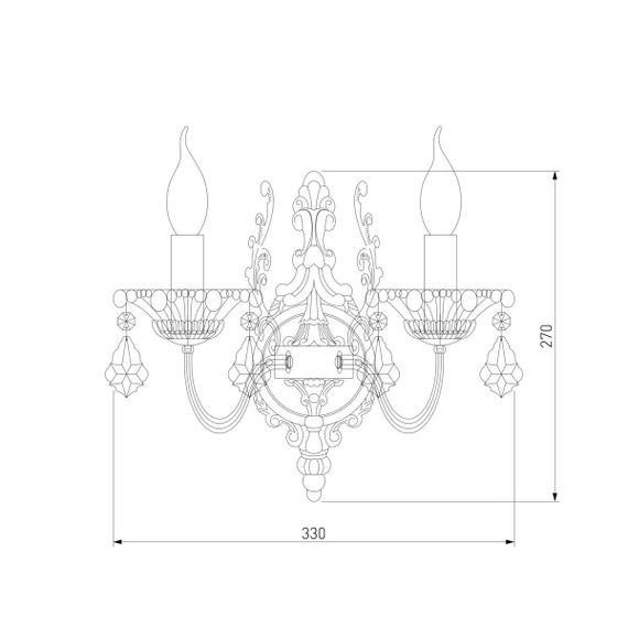 Бра Eurosvet 3281/2 белый с золотом/тонированный хрусталь Strotskis