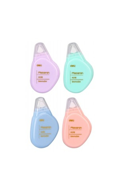 Корректор-лента Deli 5ммх5м Macaron цвет асс. EH62160