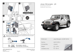 Газовые упоры капота Rival для Jeep Wrangler JK 2007-2018, 2 шт., 2A.ST.2703.1