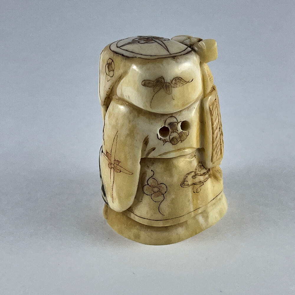 Статуэтка нэцкэ Фукурокудзю с колотушкой