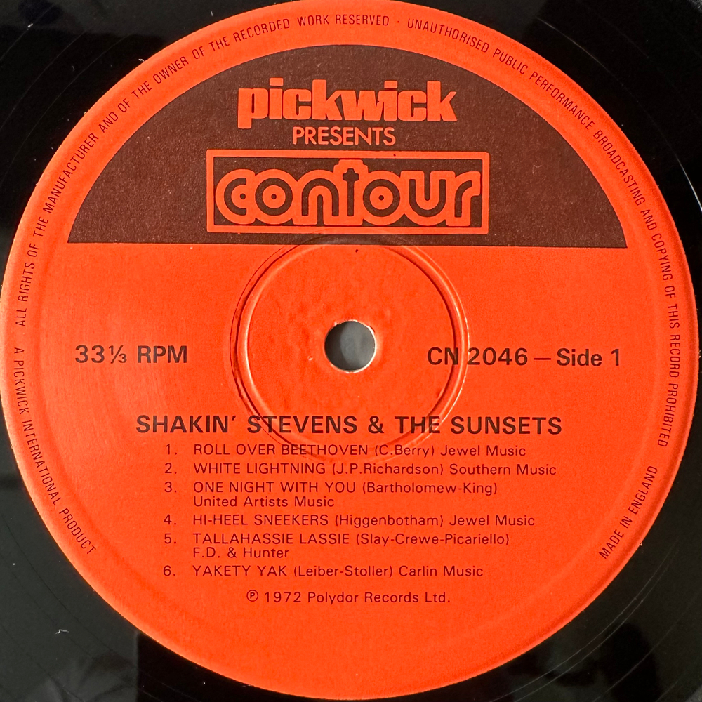 Shakin' Stevens And The Sunsets ‎– Shakin' Stevens And The Sunsets (Англия 1981г.)