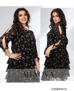 Платье 24-14-Черный Minova