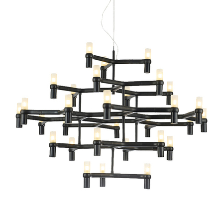 Pendant design lamp  Crown Major by Nemo (Black,  30 lampshades)