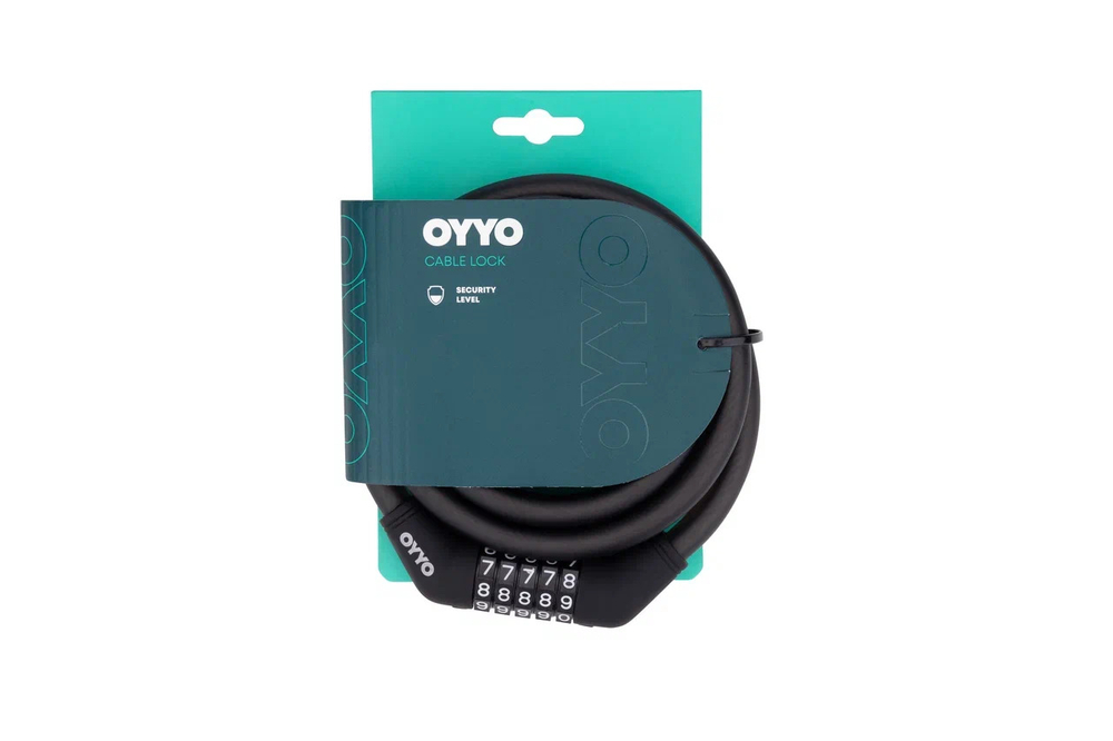Велозамок OYYO с кодом, CB32, трос, 12 х 1800 мм (черный)