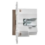 SKANDY Розетка с заземлением с защитными шторками 16А с USB C 18Вт SK-R17Sa песочный IEK