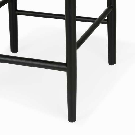 Полубарный стул Jeff, серая ткань, черные ножки