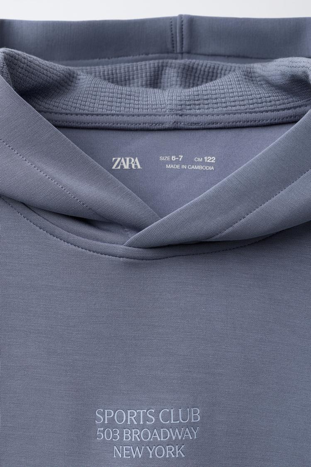 ZARA ТОЛСТОВКА С КАПЮШОНОМ, СИНИЙ