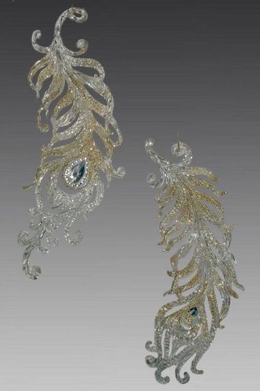 Украшение &quot;Перо&quot; цвет золото, (161052)