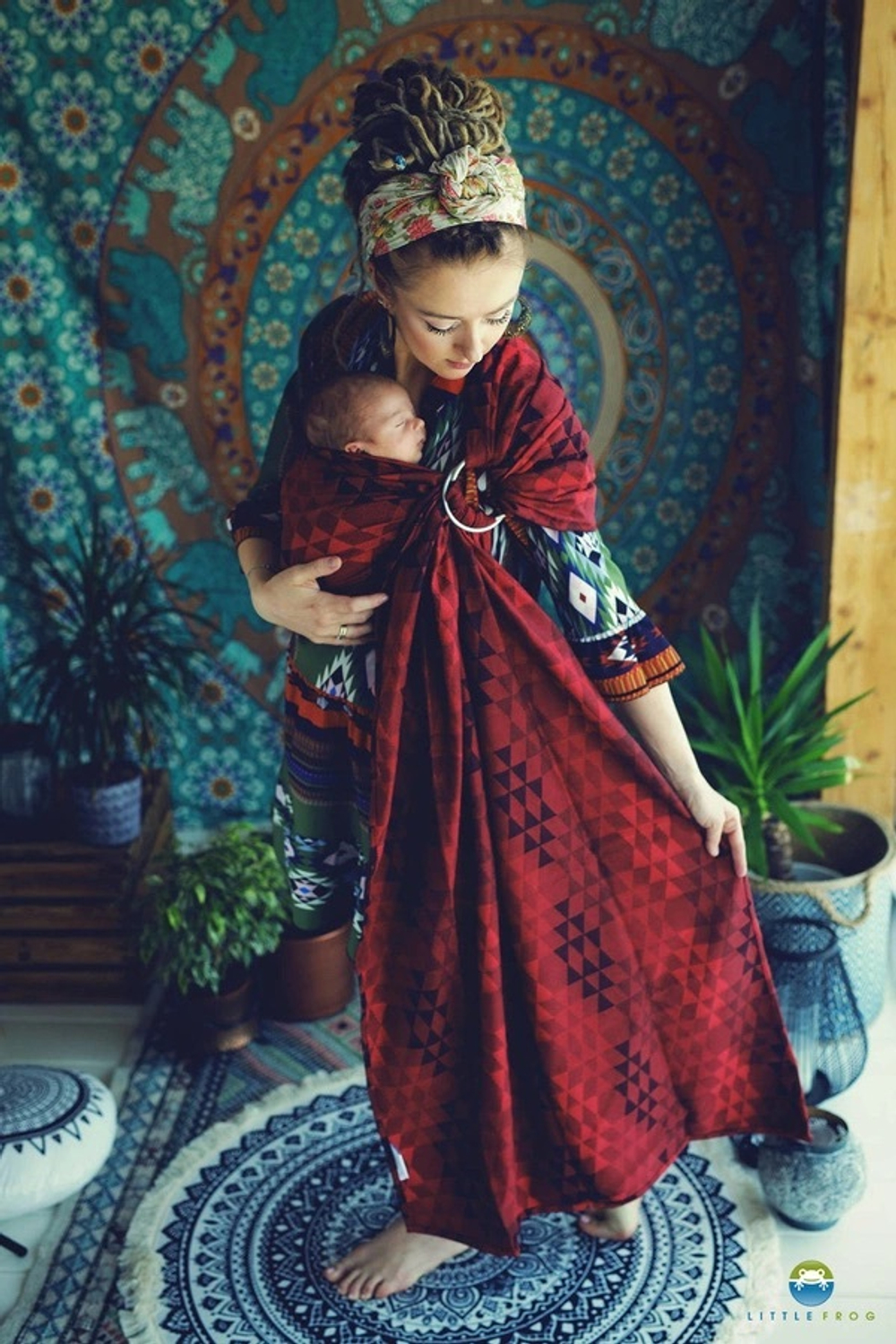 Слинг с кольцами «Витраж рубиновый»
