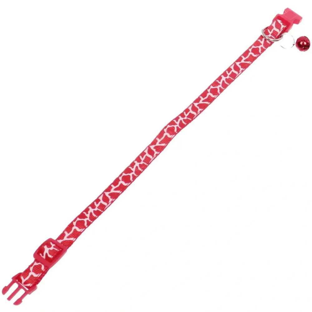 Ошейник с колокольчиком 1*19-32см «Zoo City-Саванна» микс цветов (минивложение 12шт)