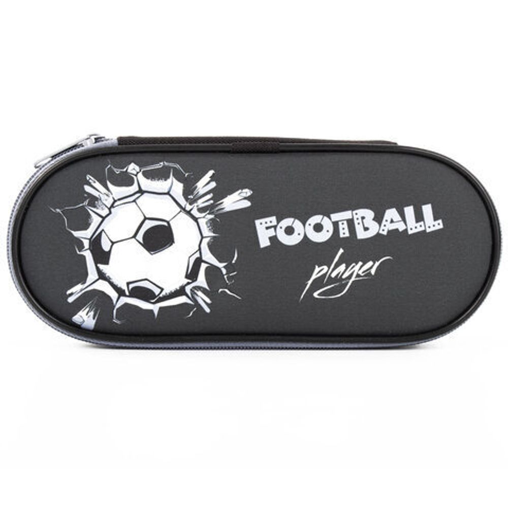 Пенал-футляр BRAUBERG, 1 отделение, полиэстер, органайзер, 21x8,5x5 см, "Football player", 270380