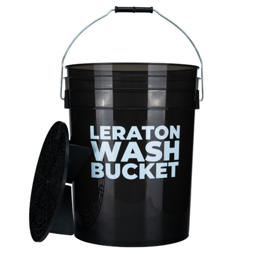 LERATON DETAILING BUCKET WBB Прозрачное ведро для мойки автомобилей с сепаратором (черное) 20л