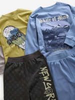 Пижама для мальчика Next B23-237, 2 шт., Синий, Темно-серый, Лимонный