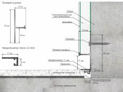 Микроплинтус micro 11 mini светло-золотой анодированный, 2000x5x11 мм