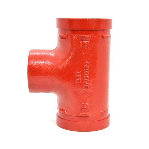 Тройник чугунный переходной под резьбу  грувлок PN16