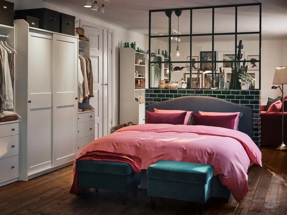 Шкаф - HAUGA IKEA/ХАУГА ИКЕА, 55х258х199 см, белый